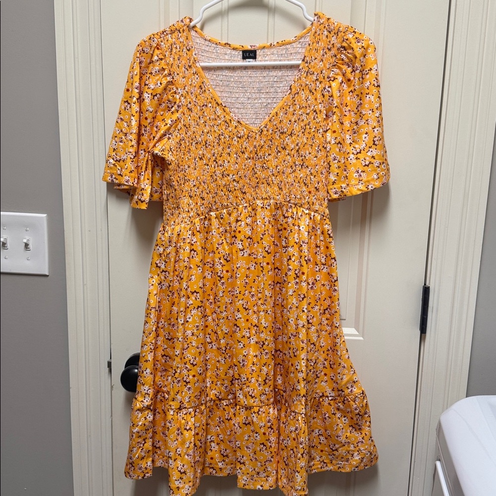Yellow Floral Dress